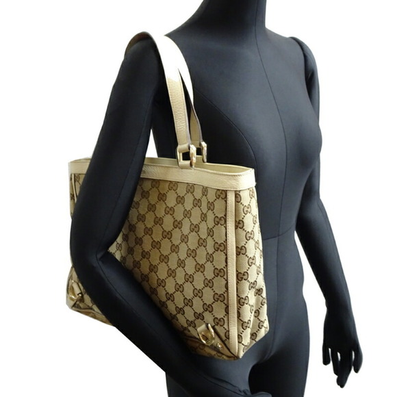 GUCCI Abby Tote Bag 170004 GG Canvas Ivory - Picture 10 of 10